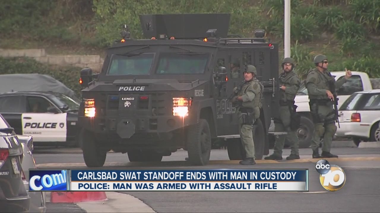 Carlsbad SWAT standoff ends with man in custody - YouTube
