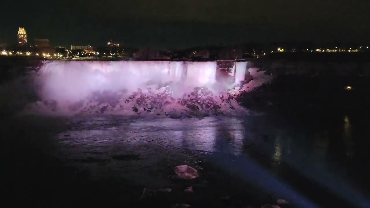 Incredible Multi-Coloured Water Light Masterpiece. Niagara Falls, Ontario, Canada. 20251224 184328