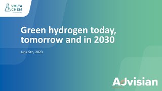 Webinar: Green hydrogen today, tomorrow, and in 2030