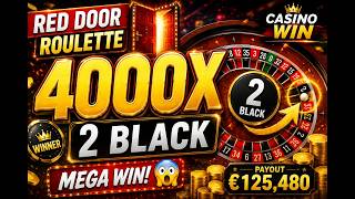 Red Door Roulette 4000X ⚫ 2 Black 😱  MEGA WIN  CasinoWin