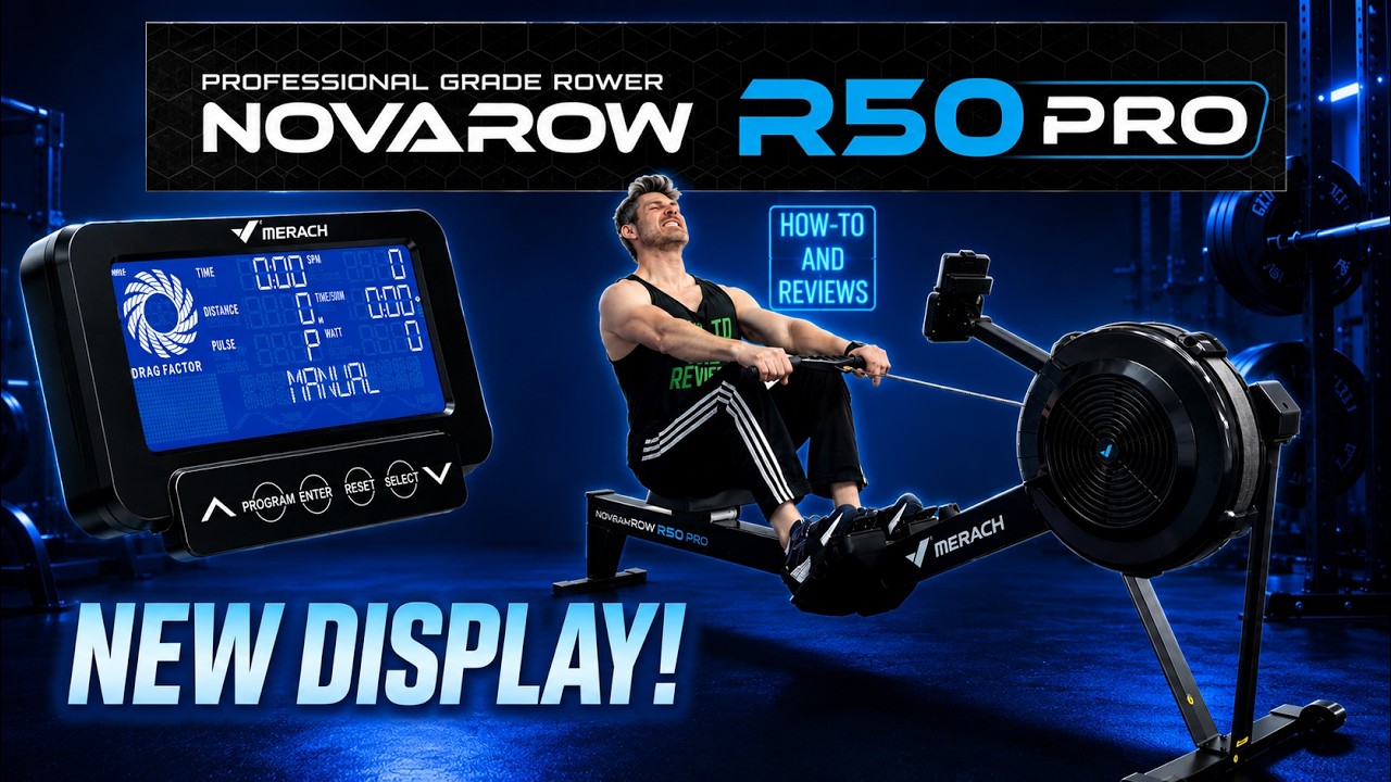 Merach R50 Rowing Machine MERACH NovaRow R50 PRO - NEW DISPLAY! Air Resistance Rowing Machine ...