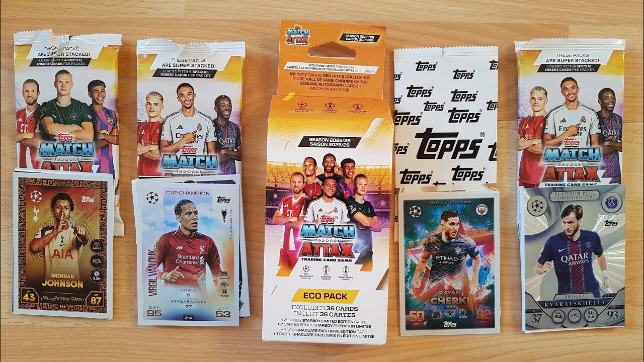 Topps Match Attax Season 2025/2026 Trading Cards, Eco Pack, Unboxing
