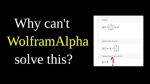 WolframAlpha can