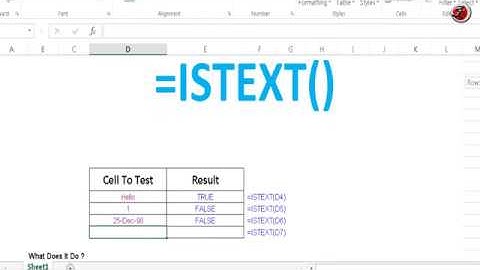 How to use ISTEXT Formula in Microsoft Excel part 11