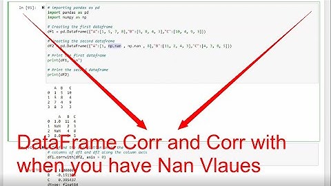 Careful with Corr and Corr with in Python Panda when you have NaN values