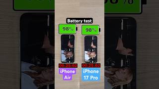 iPhone Air vs iPhone 17 Pro battery test! @techbandicoot