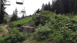 Chatel Morzine river gap jump June 2014
