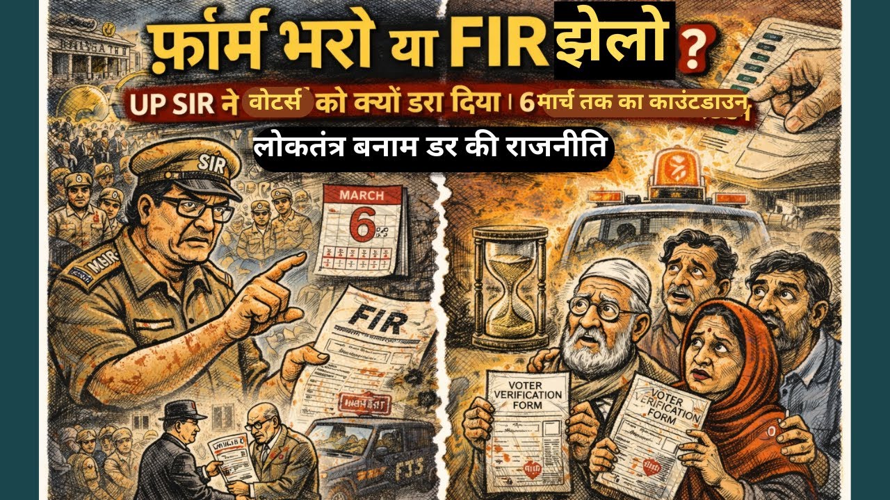 फ़ॉर्म भरो या FIR झेलो? 🚨🗳️UP SIR ने वोटर्स को क्यों डरा दिया ⏳लोकतंत्र बनाम डर की राजनीति