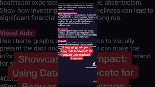 Showcasing the Impact: Using Data to Advocate for Regular Chair Massage Programs