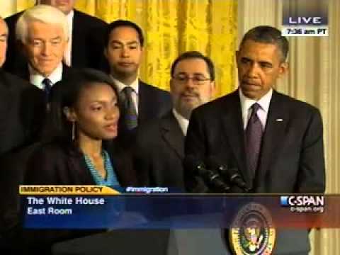 DREAMer Tolu Olubunmi Introduces President Obama - YouTube