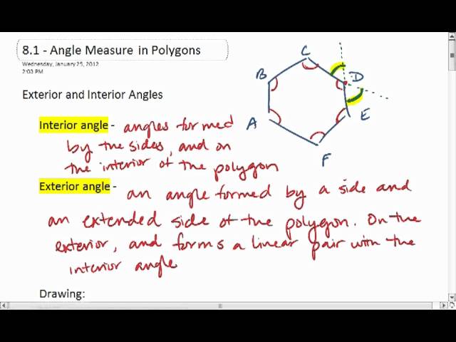 8 1 Find Angle Measures In Polygons Lessons Tes Teach