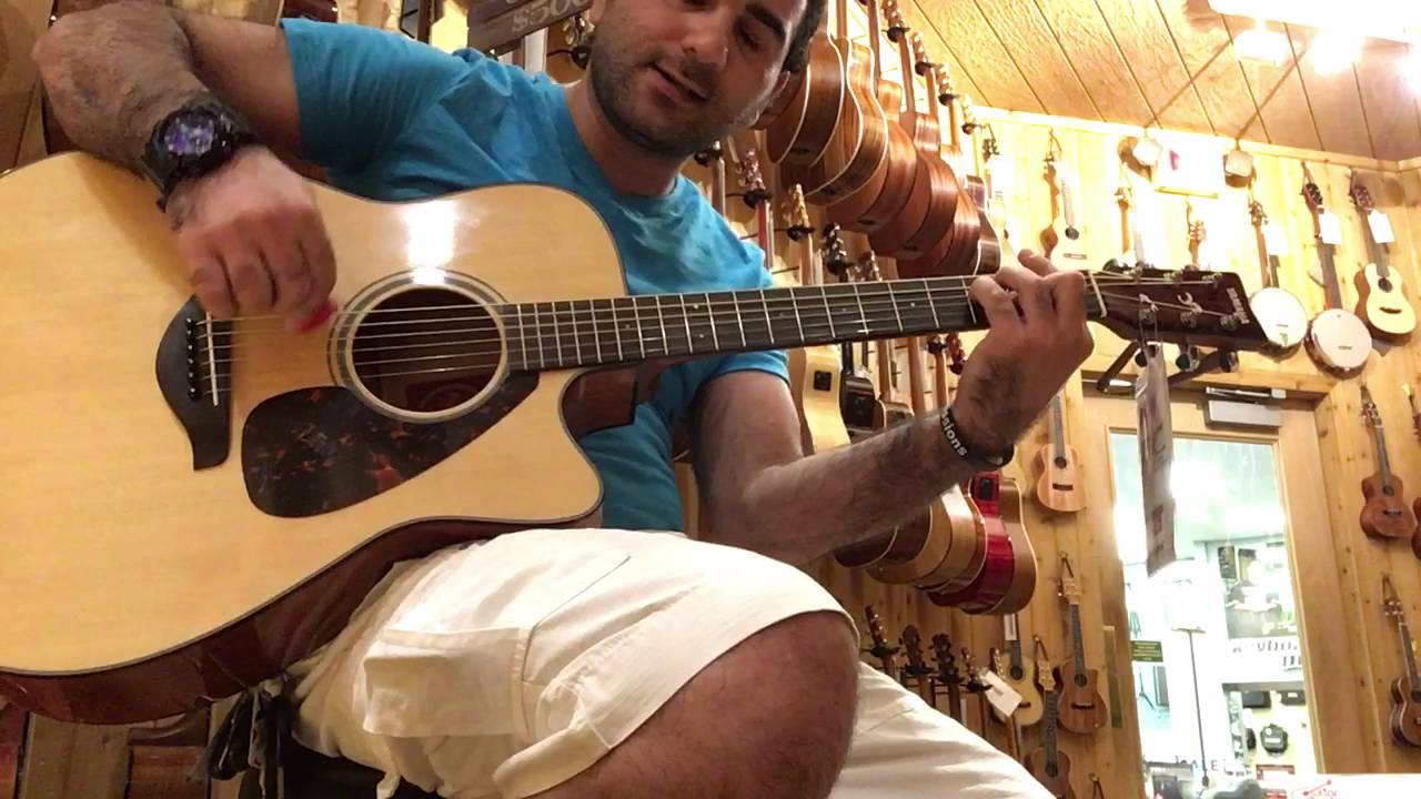 Yamaha FGX700SC Solid Top AcousticElectric Guitar YouTube
