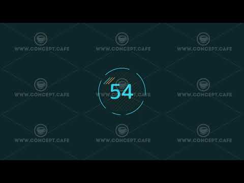 Animated HUD infographic element circle with number.