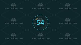 Animated HUD infographic element circle with number.