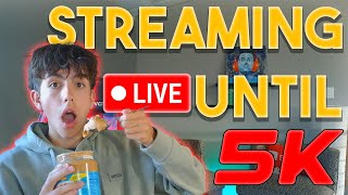 🔴NOT ENDING STREAM UNTIL 5,000 subs! (day 3) INDOOR WATER SLIDE💦🛝