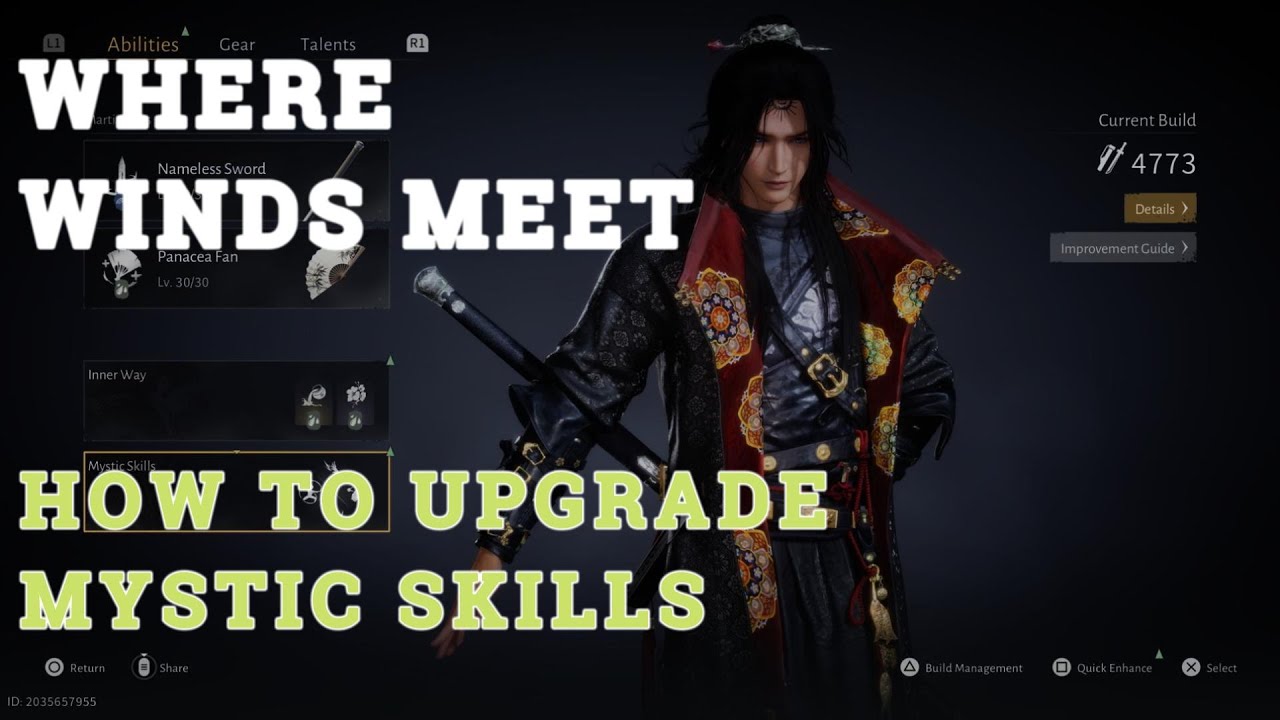 Where Winds Meet | PS5 | How To Upgrade Mystic Skills