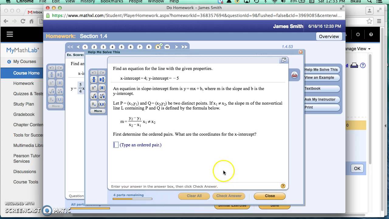 My math lab homework answers