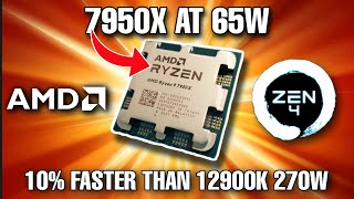 Ryzen 7000 Performance and Power Draw Explained | 7950X at 65W Faster than 12900K 🔥ECO MODE FTW