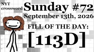 Sunday, 9/13/26 -- NYT Crossword with Sam