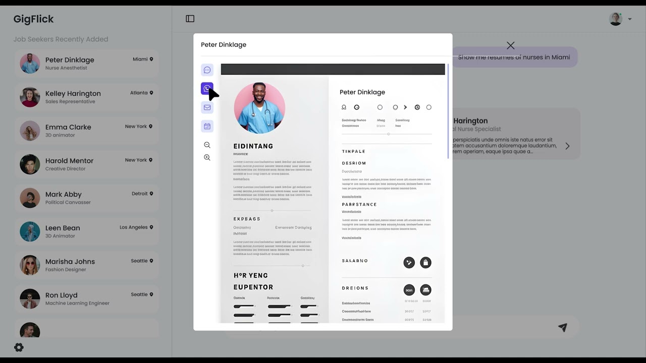 GigFlick AI Agent with resume integration and automated communication capabilities