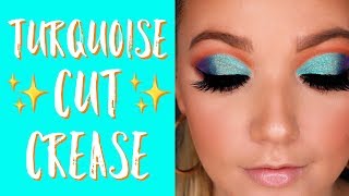 TURQUOISE CUT CREASE | tarte tutorials