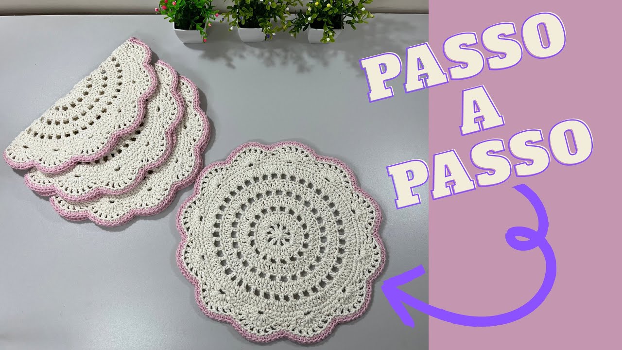 PASSO A PASSO SOUSPLAT FLOR 30cm 🌸