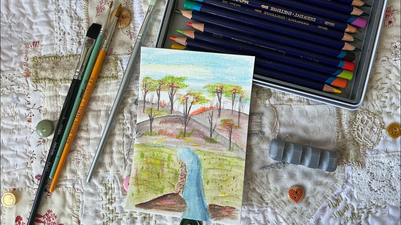 Быстрая, насыщенная чернилами живопись.