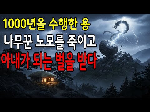 "1000년 수행한 용, 나무꾼 노모를 죽이고 아내가 되라는 벌을 받다""조선시대 전설 이야기 모음 | 60분 장편 감동 스토리 📚 눈물주의"