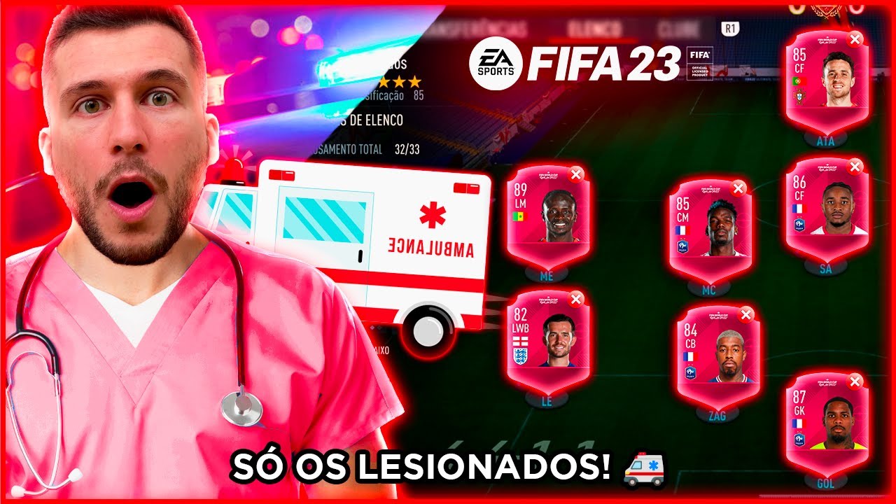 FUTCHAMPIONS SÓ COM OS LESIONADOS DA COPA DO MUNDO - FIFA 23 - ULTIMATE TEAM