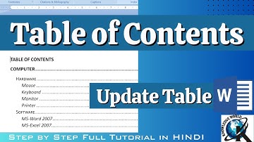 🔥Table of Contents in Word || Step by step full tutorial in hindi ✅