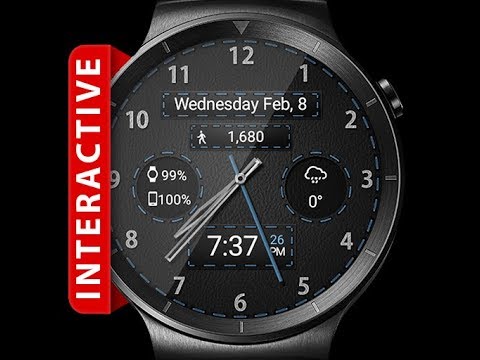 Black Leather HD WatchFace Widget & Live Wallpaper