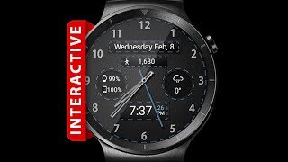 Black Leather HD Interactive Watch Face screenshot 4