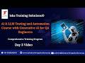 AI & LLM Testing Day 3 video on 16th Feb 2026. Contact/WhatsApp us on +91- 9133190573 to enroll.