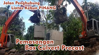 Cara Excavator Memasang Box Culvert Precest Handal Dalam Lintas Pedalaman Perkebunan Nusantara