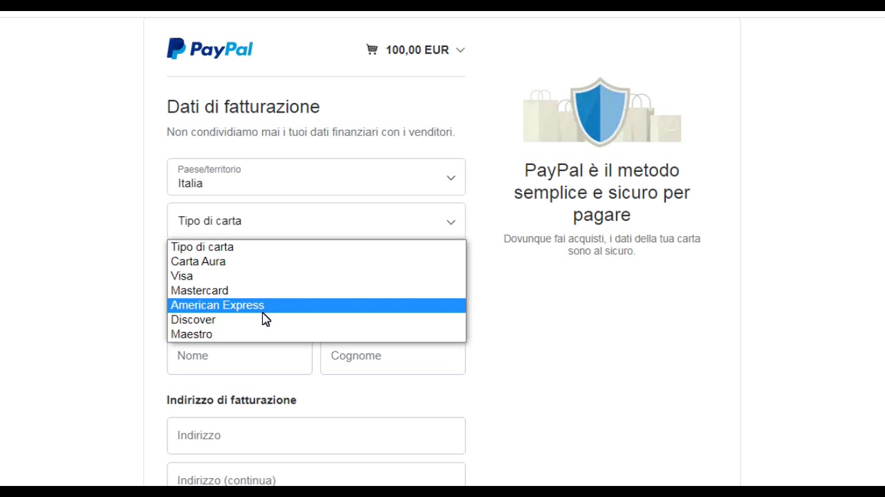 Come pagare con carta di credito su Paypal - YouTube