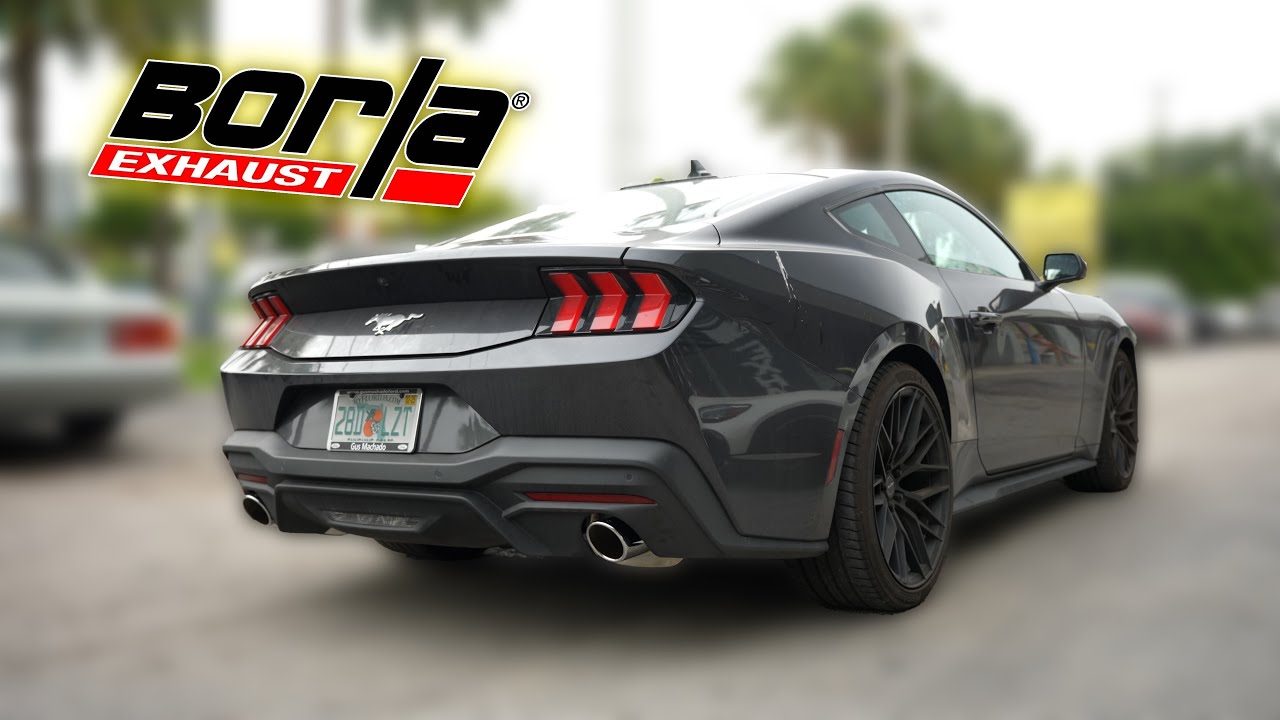 Borla 2024 Ford Mustang 2.3L Ecoboost ATAK Catback Exhaust CF BA w/ Quad Tips - Non-Active