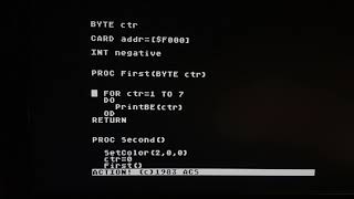 Action! Programming for the Atari 8-bit Computer - Part 3 - Procedures, Loops, If-Then