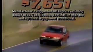 1986 Chevy Nova Commercial