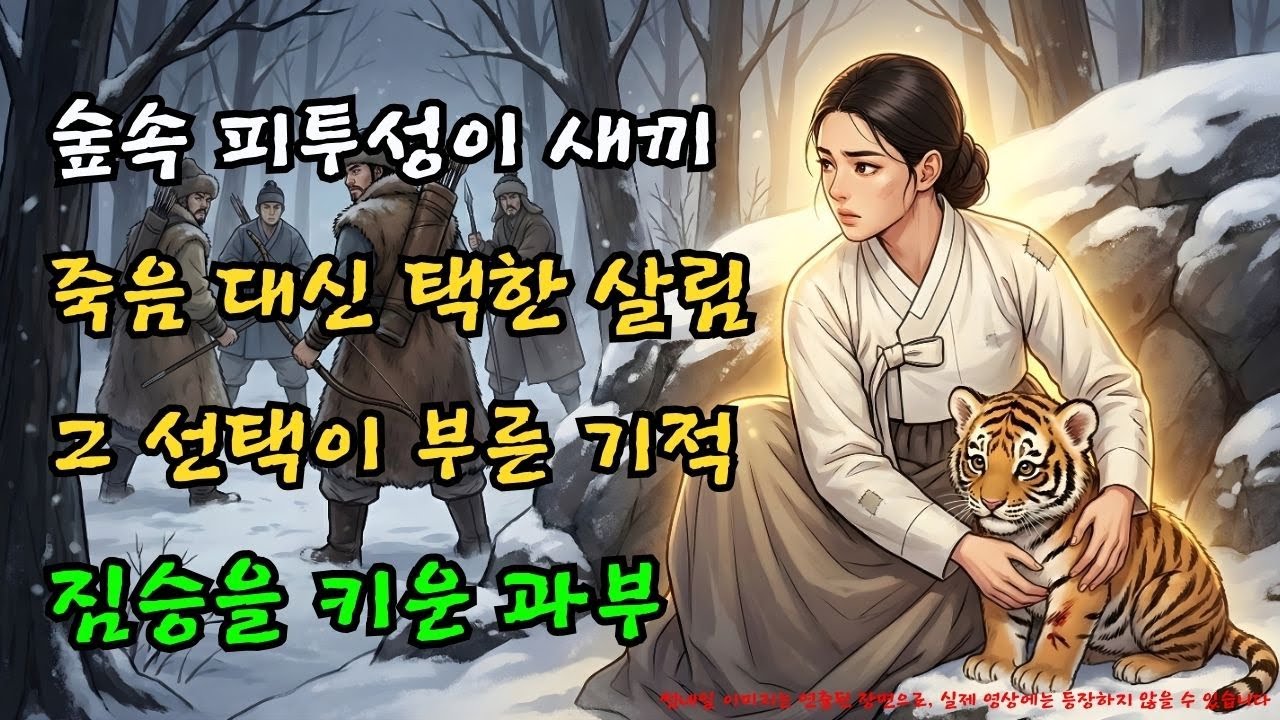 죽어가는 새끼 호랑이를 구한 과부, 훗날 산신령이 된 호랑이가 보답한 충격적인 방법 | 야담 |옛날이야기 |민담 |전설 | 설화