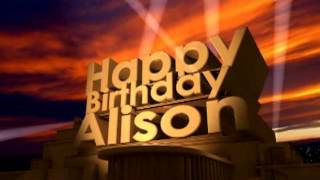 Happy Birthday Alison