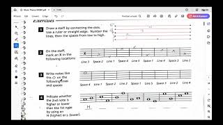 Lesson 1 Worksheet: Staff, Notes, and Pitches