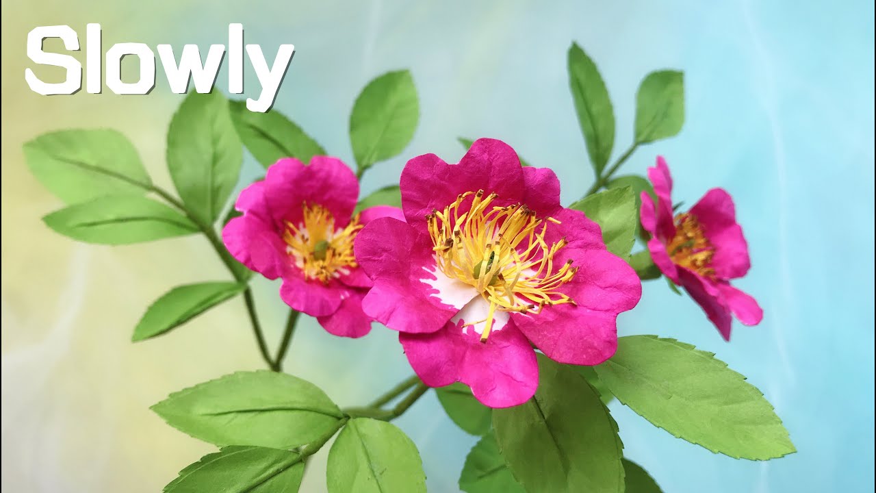 ABC TV | How To Make Rose Paper Flower (Slowly) #1 - Craft Tutorial ...