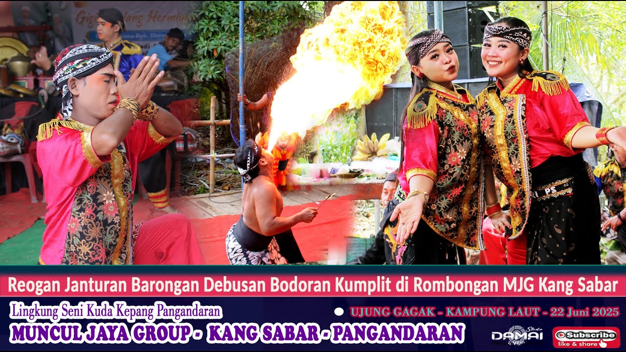 Reogan Janturan Barongan Debus Bodoran Uis Kumplit Kabeh di Muncul Jaya Group Pagelaran Kampung Laut