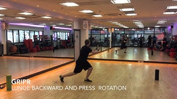 GRIPR lunge backward and press rotation