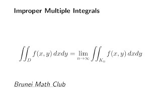 Improper Multiple Integrals (with applications)
