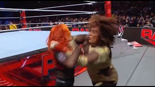 Becky Lynch vs. Nia Jax - Last Woman Standing Match: WWE RAW 3\/18\/24 - WWE RAW March 18 2024