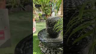 Transform your Space into a Zen with this Serene Granite Water Feature #stonewaterfountain
