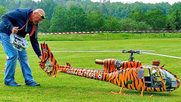 SA-341/342 HUGE RC GAZELLE SCAE MODEL TURBINE HELICOPTER FLIGHT DEMONSTRATION BY BERND PÖTING