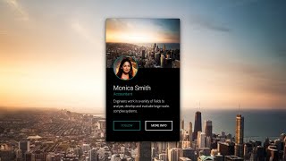 How to make Profile Card using HTML CSS | Learn HTML CSS For Beginners
