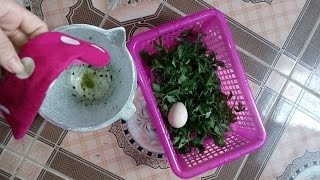 Chữa đau đầu hiệu quả với lá ngải cứu_Way to cure headace with wormwood